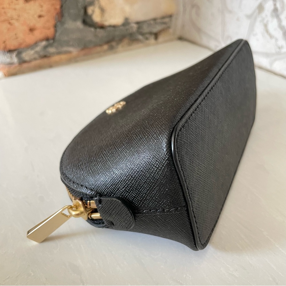Tory Burch - Robinson Small Makeup Bag- Black - Picture 6 of 14